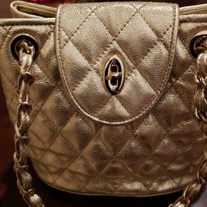 Eric Javits Gold Evening Bag Perfect for Holidays